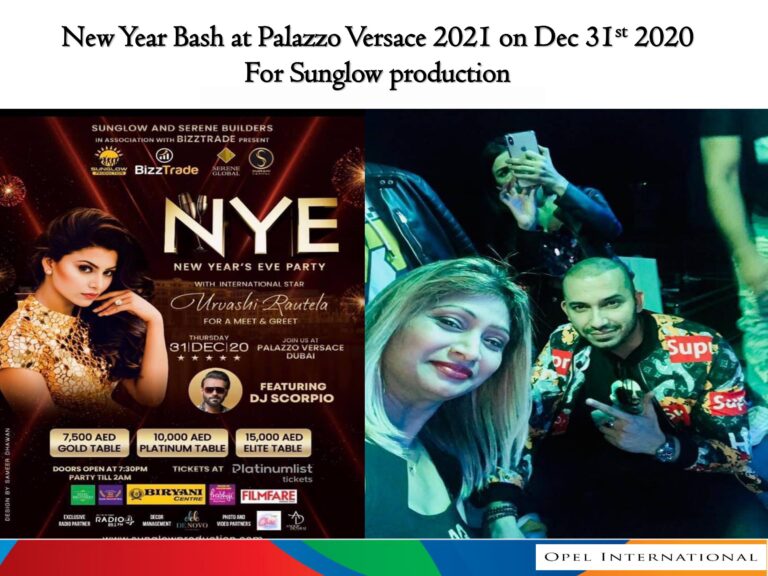 New Year Bash at Palazzo Versace For Sunglow production